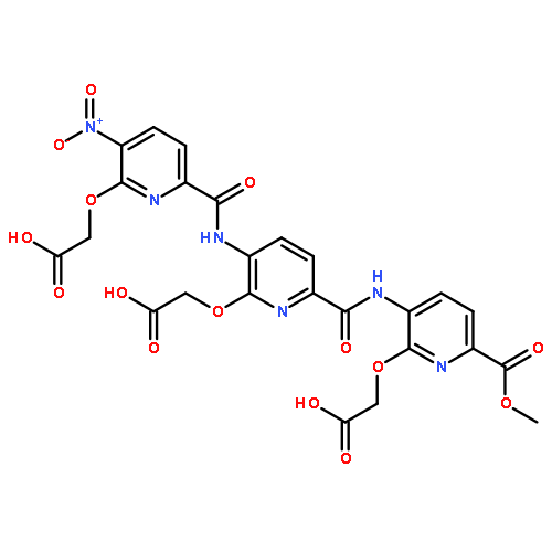 2-PYRIDINECARBOXYLIC ACID, 6-(CARBOXYMETHOXY)-5-[[[6-(CARBOXYMETHOXY)-5-[[[6-(CARBOXYMETHOXY)-5-NITRO-2-PYRIDINYL]CARBONYL]AMINO]-2-PYRIDINYL]CARBONYL]AMINO]-, 2-METHYL ESTER