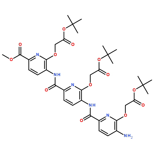 2-PYRIDINECARBOXYLIC ACID, 5-[[[5-[[[5-AMINO-6-[2-(1,1-DIMETHYLETHOXY)-2-OXOETHOXY]-2-PYRIDINYL]CARBONYL]AMINO]-6-[2-(1,1-DIMETHYLETHOXY)-2-OXOETHOXY]-2-PYRIDINYL]CARBONYL]AMINO]-6-[2-(1,1-DIMETHYLETHOXY)-2-OXOETHOXY]-, METHYL ESTER