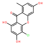 4-chloro-1,3,6-trihydroxy-8-methyl-9H-xanthen-9-one