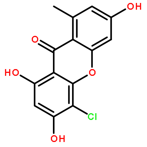 4-chloro-1,3,6-trihydroxy-8-methyl-9H-xanthen-9-one