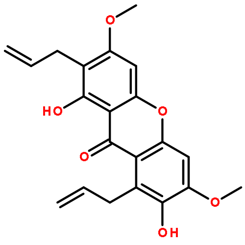 9H-Xanthen-9-one, 1,7-dihydroxy-3,6-dimethoxy-2,8-di-2-propenyl-