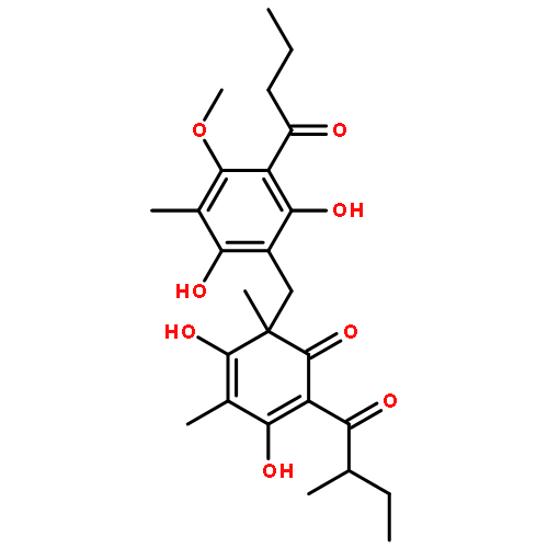 2,4-Cyclohexadien-1-one,6-[[2,6-dihydroxy-4-methoxy-3-methyl-5-(1-oxobutyl)phenyl]methyl]-3,5-dihydroxy-4,6-dimethyl-2-(2-methyl-1-oxobutyl)-