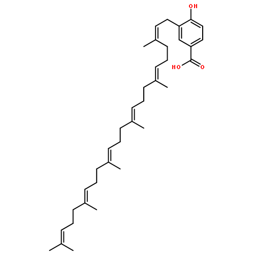 3-[(2E,6E,10E,14E,18E)-3,7,11,15,19,23-hexamethyltetracosa-2,6,10,14,18,22-hexaen-1-yl]-4-hydroxybenzoic acid