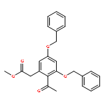 BENZENEACETIC ACID, 2-ACETYL-3,5-BIS(PHENYLMETHOXY)-, METHYL ESTER