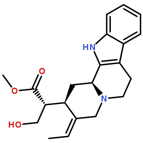 Indolo[2,3-a]quinolizine-2-aceticacid, 3-ethylidene-1,2,3,4,6,7,12,12b-octahydro-a-(hydroxymethyl)-, methyl ester, (aR,2R,3E,12bS)-