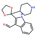 1H-INDOLE-3-CARBOXALDEHYDE, 2-[2-(4-PIPERIDINYL)-1,3-DIOXOLAN-2-YL]-