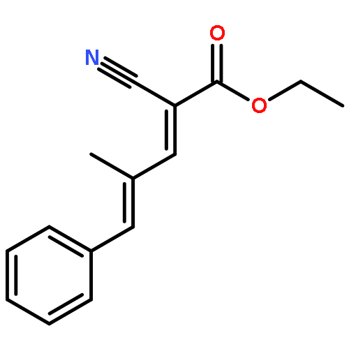 2,4-Pentadienoic acid, 2-cyano-4-methyl-5-phenyl-, ethyl ester, (E,E)-