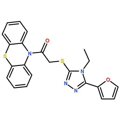 2-[[4-Ethyl-5-(2-furanyl)-4H-1,2,4-triazol-3-yl]thio]-1-(10H-phenothiazin-10-yl)-ethanone