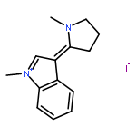 3H-Indolium, 1-methyl-3-(1-methyl-2-pyrrolidinylidene)-, iodide