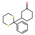 CYCLOHEXANONE, 3-METHYL-3-(2-PHENYL-1,3-DITHIAN-2-YL)-