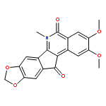 2,3-dimethoxy-5,6-dihydro-5,11-dioxo-6-methyl-8,9-(methylenedioxy)-11H-indeno<1,2-c>isoquinoline