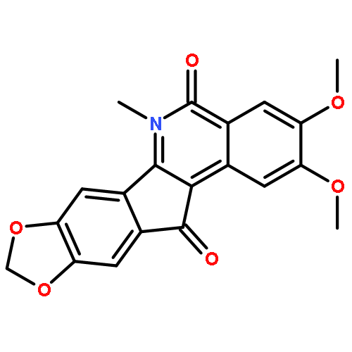 2,3-dimethoxy-5,6-dihydro-5,11-dioxo-6-methyl-8,9-(methylenedioxy)-11H-indeno<1,2-c>isoquinoline