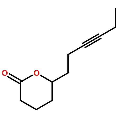 2H-PYRAN-2-ONE, 6-(3-HEXYNYL)TETRAHYDRO-