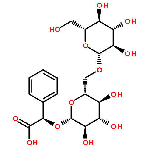 (2R)-[(6-O-beta-D-glucopyranosyl-beta-D-glucopyranosyl)oxy](phenyl)ethanoic acid