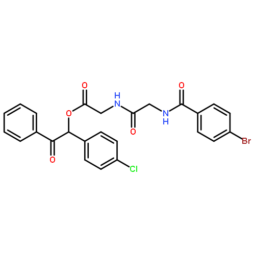 <br>1-(4-chlorophenyl)-2-oxo-2-phenylethyl ({[(4-bromobenzoyl)amino]acetyl}amin o)acetate