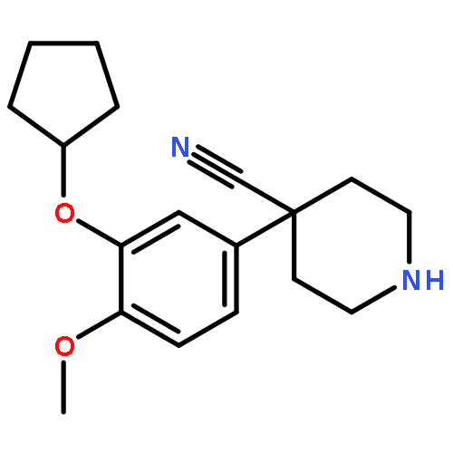 4-Piperidinecarbonitrile, 4-[3-(cyclopentyloxy)-4-methoxyphenyl]-