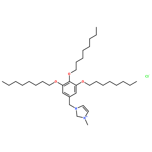 1H-Imidazolium, 1-methyl-3-[[3,4,5-tris(octyloxy)phenyl]methyl]-, chloride