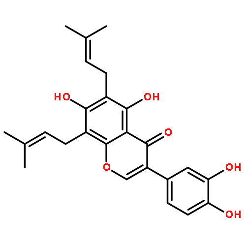 4H-1-Benzopyran-4-one,3-(3,4-dihydroxyphenyl)-5,7-dihydroxy-6,8-bis(3-methyl-2-butenyl)-