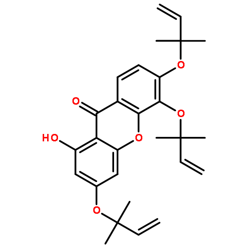 9H-XANTHEN-9-ONE, 3,5,6-TRIS[(1,1-DIMETHYL-2-PROPENYL)OXY]-1-HYDROXY-