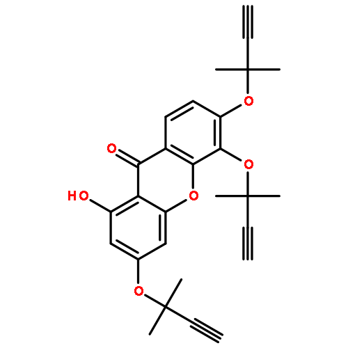 9H-Xanthen-9-one, 3,5,6-tris[(1,1-dimethyl-2-propynyl)oxy]-1-hydroxy-