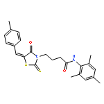 4-[(5E)-5-(4-methylbenzylidene)-4-oxo-2-thioxo-1,3-thiazolidin-3-yl]-N-(2,4,6-trimethylphenyl)butanamide