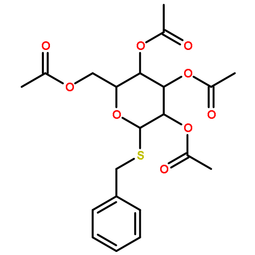 b-D-Glucopyranoside, phenylmethyl1-thio-, 2,3,4,6-tetraacetate