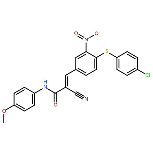 3-{4-[(4-chlorophenyl)sulfanyl]-3-nitrophenyl}-2-cyano-N-(4-methoxyphenyl)prop-2-enamide