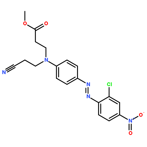 b-Alanine,N-[4-[2-(2-chloro-4-nitrophenyl)diazenyl]phenyl]-N-(2-cyanoethyl)-, methylester