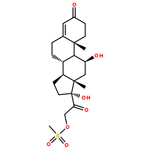 Pregn-4-ene-3,20-dione,11,17-dihydroxy-21-[(methylsulfonyl)oxy]-, (11b)-