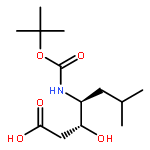 Heptanoic acid,4-[[(1,1-dimethylethoxy)carbonyl]amino]-3-hydroxy-6-methyl-, (3R,4S)-