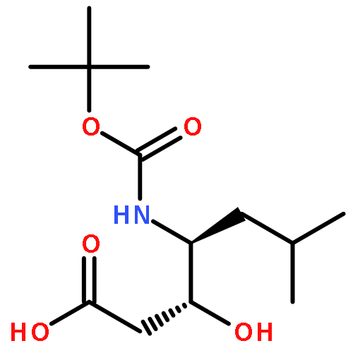 Heptanoic acid,4-[[(1,1-dimethylethoxy)carbonyl]amino]-3-hydroxy-6-methyl-, (3R,4S)-