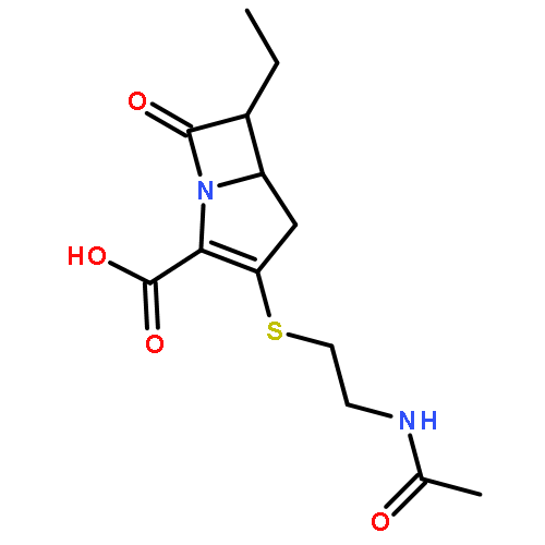 trans-3-[2-(Acetamido)ethylsulfanyl]-6-ethyl-7-oxo-1-azabicyclo[3.2.0]hept-2-ene-2-carboxylic acid