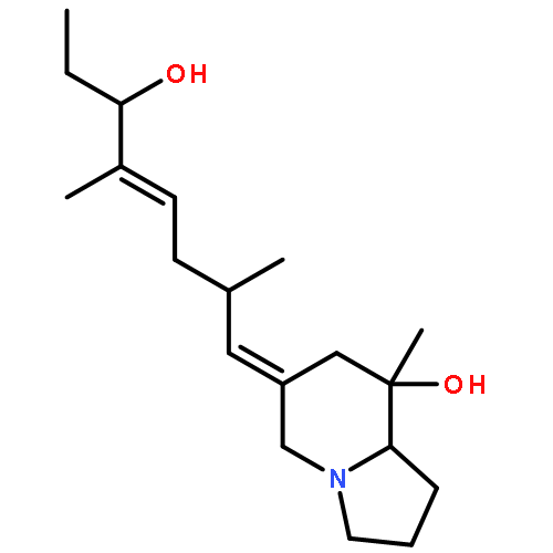 (6Z,8S)-6-[(4E,6S)-6-hydroxy-2,5-dimethyloct-4-en-1-ylidene]-8-methyloctahydroindolizin-8-ol