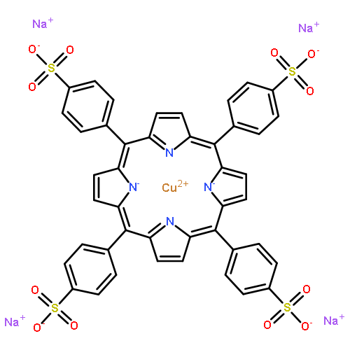 copper(2+) sodium 4,4',4'',4'''-porphine-21,23-diide-5,10,15,20-tetrayltetrabenzenesulfonate (1:4:1)