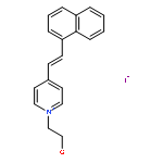 Pyridinium, 1-(2-hydroxyethyl)-4-[2-(1-naphthalenyl)ethenyl]-, iodide