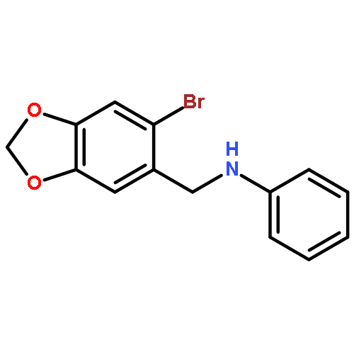 1,3-Benzodioxole-5-methanamine, 6-bromo-N-phenyl-