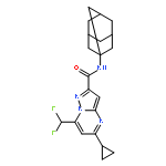 <br>5-Cyclopropyl-7-difluoromethyl-pyrazolo[1,5-a]pyrimidine-2-carboxylic acid  adamantan-1-ylamide