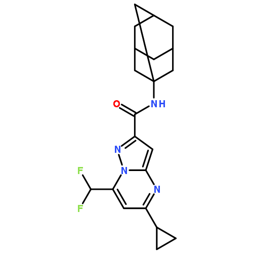 <br>5-Cyclopropyl-7-difluoromethyl-pyrazolo[1,5-a]pyrimidine-2-carboxylic acid  adamantan-1-ylamide