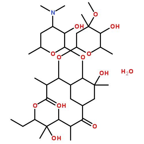 6-((4-(dimethylamino)-3-hydroxy-6-methyltetrahydro-2H-pyran-2-yl)oxy)-14-ethyl-7,12,13-trihydroxy-4-((5-hydroxy-4-methoxy-4,6-dimethyltetrahydro-2H-pyran-2-yl)oxy)-3,5,7,9,11,13-hexamethyloxacyclotetradecane-2,10-dione hydrate