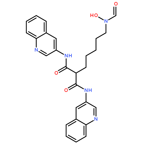 Propanediamide, 2-[5-(formylhydroxyamino)pentyl]-N,N'-di-3-quinolinyl-