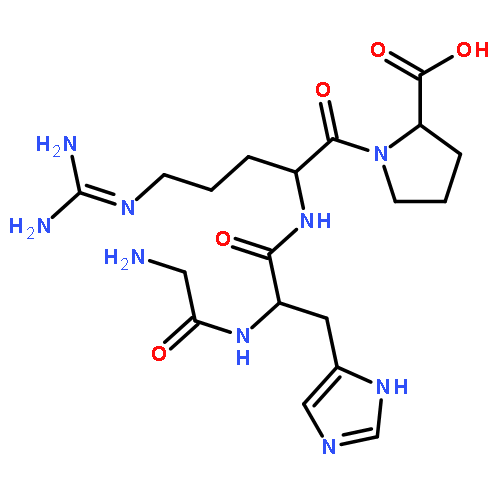 glycyl-L-histidyl-N~5~-(diaminomethylidene)-L-ornithyl-L-proline