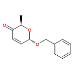 2H-PYRAN-3(6H)-ONE, 2-METHYL-6-(PHENYLMETHOXY)-, (2R,6S)-