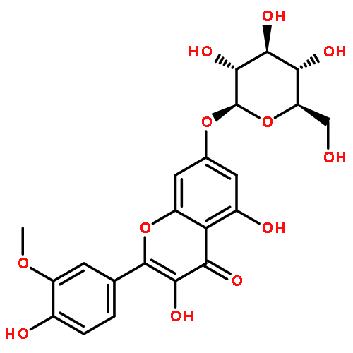 3,5-dihydroxy-2-(4-hydroxy-3-methoxyphenyl)-4-oxo-4H-chromen-7-yl beta-D-glucopyranoside