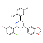 4-(1,3-benzodioxol-5-yl)-2-(5-bromo-2-fluorophenyl)-6-(5-chloro-2-hydroxyphenyl)-1,2,3,6-tetrahydropyrimidin-1-ium