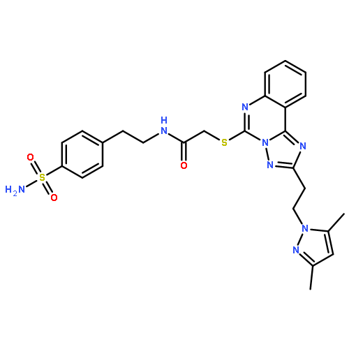 2-({2-[2-(3,5-dimethyl-1H-pyrazol-1-yl)ethyl][1,2,4]triazolo[1,5-c]quinazolin-5-yl}sulfanyl)-N-[2-(4-sulfamoylphenyl)ethyl]acetamide