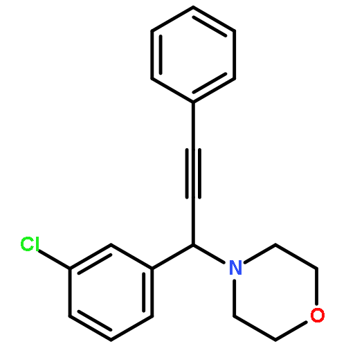 MORPHOLINE, 4-[1-(3-CHLOROPHENYL)-3-PHENYL-2-PROPYNYL]-