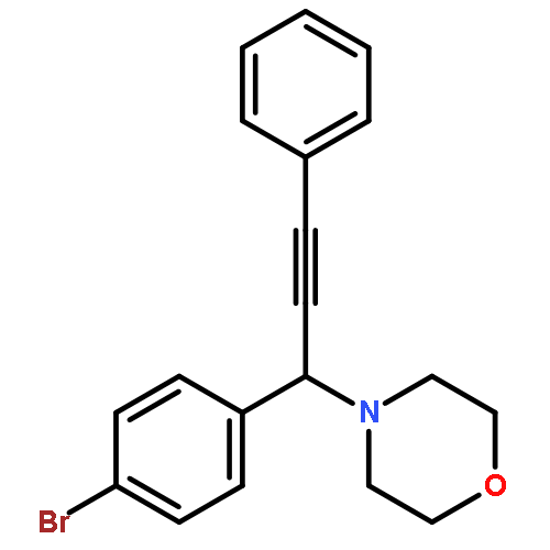 MORPHOLINE, 4-[1-(4-BROMOPHENYL)-3-PHENYL-2-PROPYNYL]-