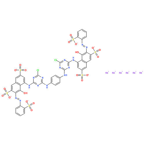 hexasodium 4,4'-[1,4-phenylenebis[imino(6-chloro-1,3,5-triazine-4,2-diyl)imino]]bis[5-hydroxy-6-[(2-sulphonatophenyl)azo]naphthalene-2,7-disulphonate]