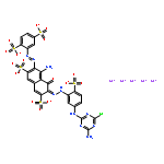 2,7-Naphthalenedisulfonicacid,4-amino-6-[2-[5-[(4-amino-6-chloro-1,3,5-triazin-2-yl)amino]-2-sulfophenyl]diazenyl]-3-[2-(2,5-disulfophenyl)diazenyl]-5-hydroxy-,sodium salt (1:5)