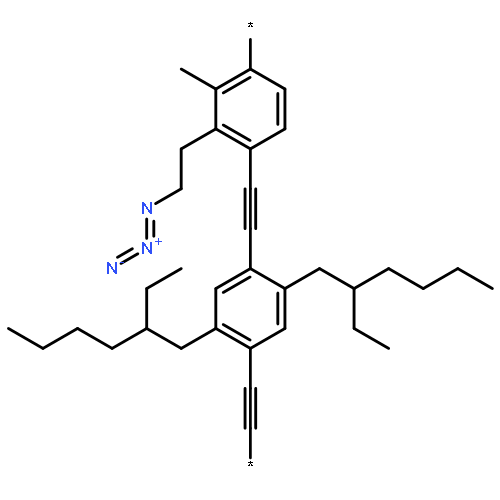 Poly[[(2-azidoethyl)methyl-1,4-phenylene]-1,2-ethynediyl[2,5-bis(2-ethyl
hexyl)-1,4-phenylene]-1,2-ethynediyl]